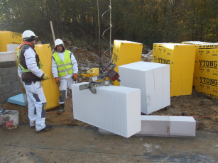 Manipulace v velkoformátovými prvky Ytong Jumbo