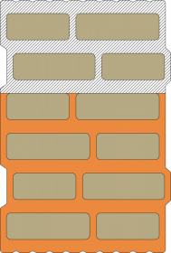 Obr. 8: Schéma dvou komor cihly T Profi