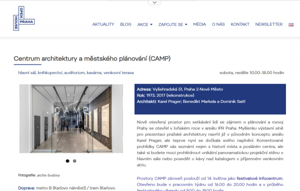 CAMP – Centrum architektury a městského plánování, Praha