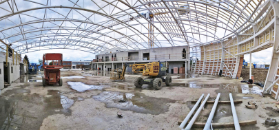 Obr. 7: Instalace ocelové konstrukce