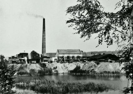 Pohled na cihelnu Františka Tošovského v Ústí nad Orlicí, nedatováno