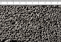 b) Snímky vzorků s 50% příměsí fluidního úletového popílku, fluidního ložového popela, skla