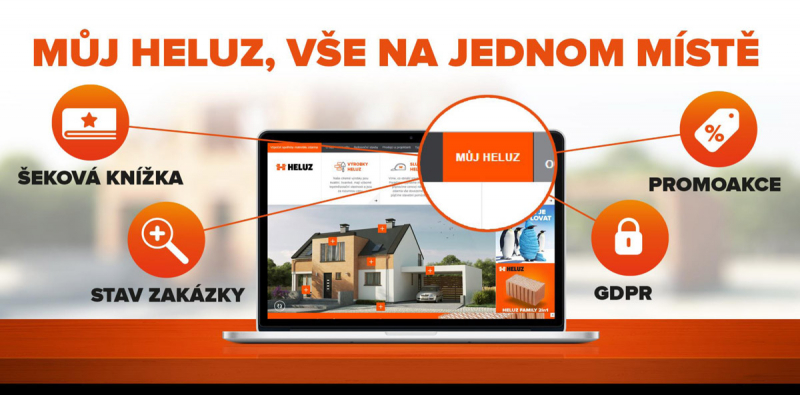 Sekce Můj HELUZ poskytuje na webu informace o aktuálním stavu zakázky