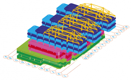 Obr. 1: Axonometrie objektu