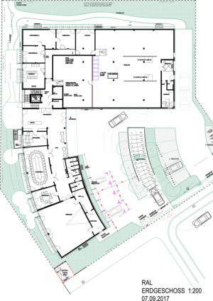Německý institut pro zajišťování kvality a certifikaci – půdorys přízemí