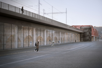 Vizualizace nového železničního mostu na Výtoni, zdroj IPR Praha