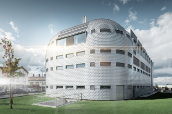 Hliníková střecha a fasáda nového Technologického centra v Paříži