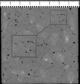 Obr. 6: Tomografický snímek struktury zkušebního tělesa 40 % VP 300