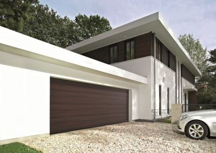 Garážová vrata potištěná digitálně systémem Duragrain