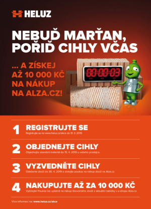 Za objednávku cihel HELUZ poukaz na nákup v e-shopu Alza.cz
