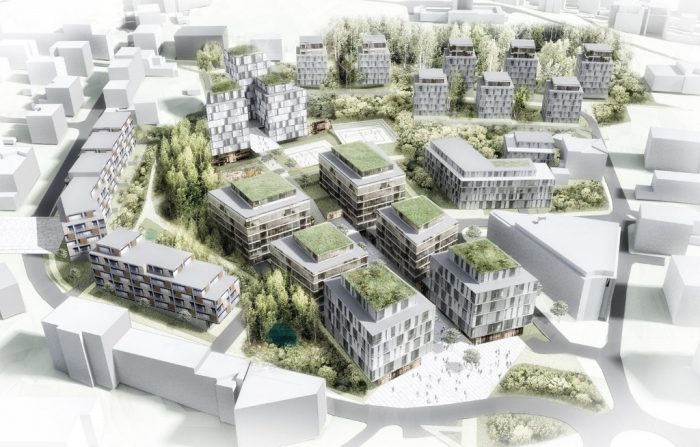 V Liberci vyroste nová čtvrť na Perštýně, má územní rozhodnutí, vizualizace Václav Dvořák a Petr Šikola, DOMYJINAK architekti