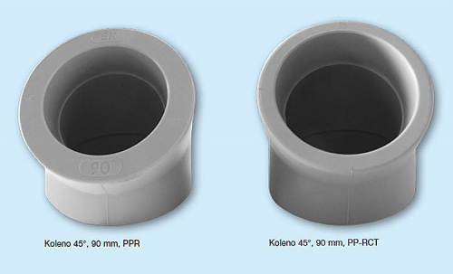 Tvarovky pro rozvody vody a topení nově z materiálu PP-RCT