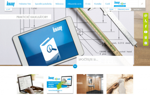Na webových stránkách www.knauf.cz najdete i další praktické kalkulátory Knauf