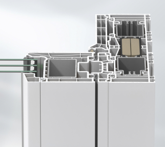 Plastové profily Schüco LivIngSlide vytvářejí čisté linie