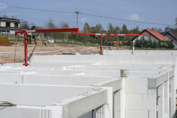 Velkoformátové tvárnice Silka Tempo na stavbě bytového domu v Rakovníku