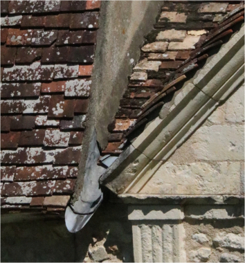 Vyřešení odvodnění vedle štítu