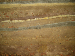 Obr. 24: Pohledová dusaná stěna v rekreačním domě poblíž Berlína