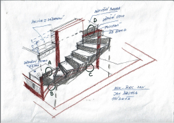 Skica nového schodiště