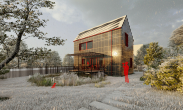 Vítězný návrh Jiřího Petrželky z Fakulty stavební ČVUT