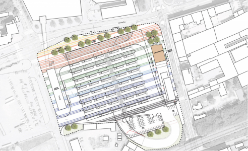 Modernizace autobusového nádraží Zvonařka – vizualizace