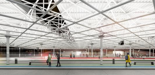 Modernizace autobusového nádraží Zvonařka – vizualizace