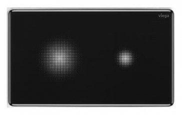 Bezdotykový komfort při splachování, zaoblené hrany a černé sklo – senzitivní deska Visign for More 205. I tato ovládací deska má za cíl dotvářet vysoce funkční a zároveň esteticky krásnou koupelnu. Splachování se spouští zcela bezdotykově podržením ruky v blízkosti požadované funkce. Samotná funkce splachování se zaktivuje rozsvícením pixelového mraku poté, co se uživatel přiblíží do vzdálenosti přibližně 2,5 m od desky. 