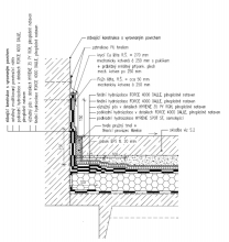 Obr. 15: Technické řešení ochrany hydroizolace u vnější části parkoviště