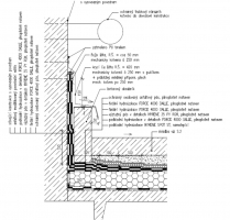 Obr. 18: Detail ukončení izolace na svislé konstrukce