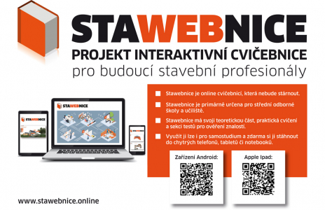 Interaktivní on-line příručka Stawebnice je určená pro vzdělávání v oblasti zděných staveb na úrovni středních odborných škol a učilišť