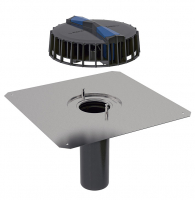 Podtlakové odvodnění plochých střech Geberit Pluvia