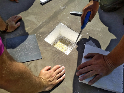 Uložení měřicí sondy do střešního pláště