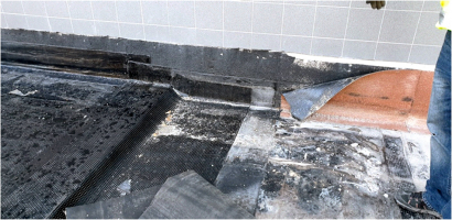 Obr. 5: Detail etapového napojení nebo též detail zajištění denního záběru při provádění izolačního souvrství