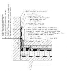 Obr. 15: Technické řešení ochrany hydroizolace u vnější části parkoviště