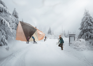 Dřevěné stavby – malé: Vítěz odborné poroty – Horský bufet pod Velkou Deštnou, Tereza Krákorová, Fakulta architektury, České vysoké učení technické v Praze.