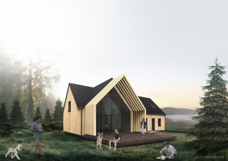 Cena Kronospan – Rodinný dom v CHKO Křivoklátsko, Dávid Ferčák, Fakulta stavební, České vysoké učení technické v Praze.