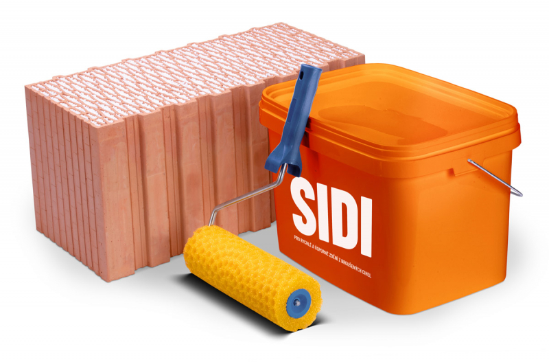 S tekutou maltou HELUZ SIDI je zdění jednoduché jako malování, prostě natíráte cihly válečkem a zdíte. 