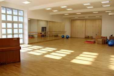 Interiér ZUŠ – baletní sál