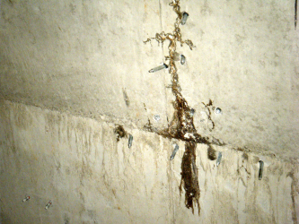 Osazené pakry před injektáží polyuretany