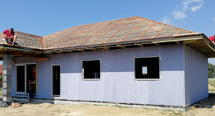 Realizace dřevostaveb s použitím desek Knauf Diamant X od firmy Vladimír Mrštný z Rychnova nad Kněžnou. Firma se specializuje na výstavbu dřevostaveb na klíč (foto Vladimír Mrštný).