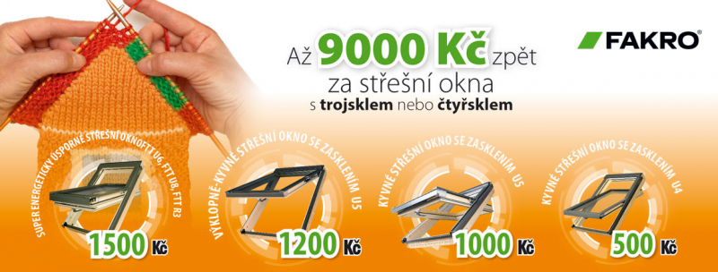 Vybírejte střešní okna FAKRO a získejte zpět prémii až 9000 Kč