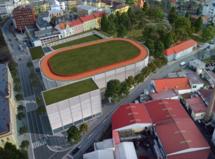 Návrh Horácké multifunkční arény v Jihlavě, 1. cena, prof. Ing. Josef Chybík, CSc.