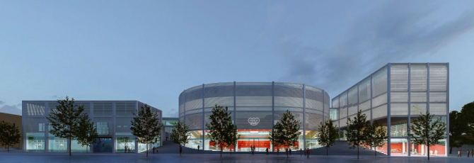 Návrh Horácké multifunkční arény v Jihlavě, 1. cena, prof. Ing. Josef Chybík, CSc.