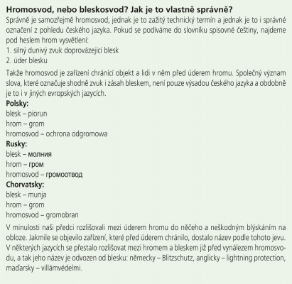 Hromosvod, nebo bleskosvod? Jak je to vlastně správně?
