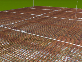 Obr. 7: Uzemnění připravené k zalití betonem