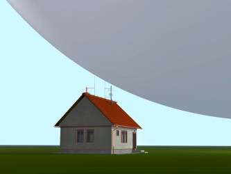 Obr. 10: Vyšetření ochranného prostoru valivou koulí