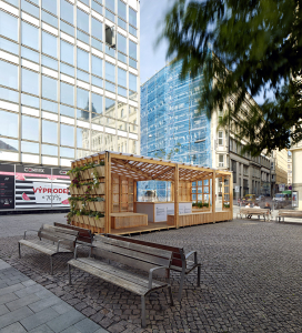 Obr. 5: City Cell Prototype nainstalovaný na Malinovského náměstí v Brně