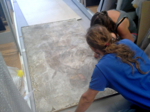 Obr. 18: Transfer původní výmalby dochovaný v muzeu ve Vsetíně, postava Juráše