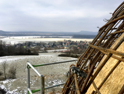 Detail výztuže kupole