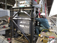 Obr. 14: Montážní sestava nové spodní části sloupu