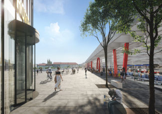 Nový Terminál Smíchov, návrh: A69 – architekti, vizualizace: DOUSEK-ZABORSKY.com